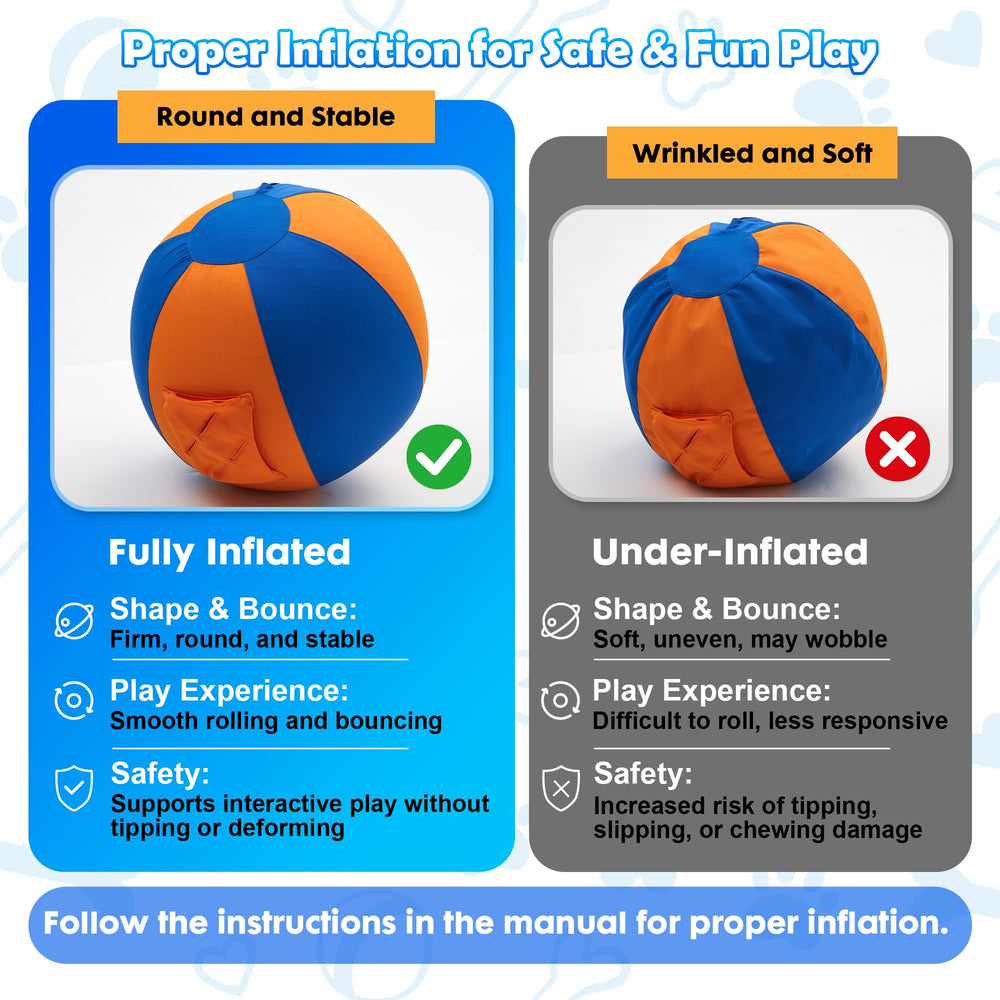 Goodleben Herding Ball hidden zipper design protects play.