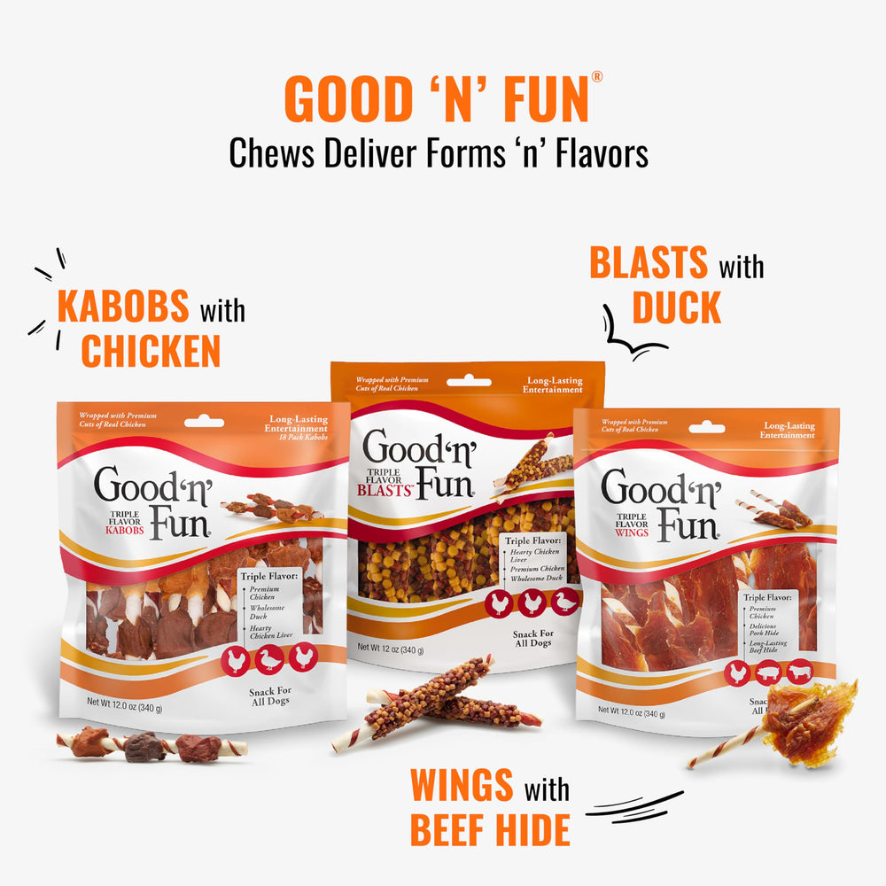 12-piece GOOD 'N' FUN pack shown for easy portioning