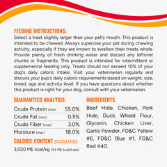 GOOD N FUN rawhide chew close-up highlights meat chunks and flavor