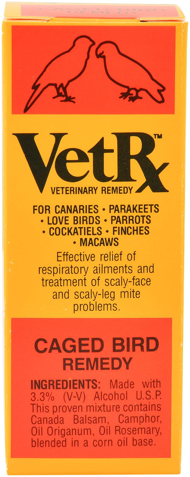 Goodwinol Vet Rx bird bottle pour supports respiratory relief for birds