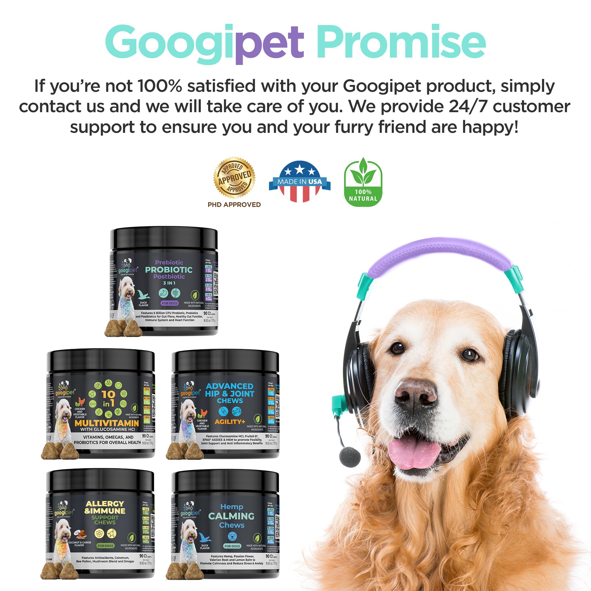 Googipet Probiotics pumpkin-papaya-fiber blend promotes gentle digestion