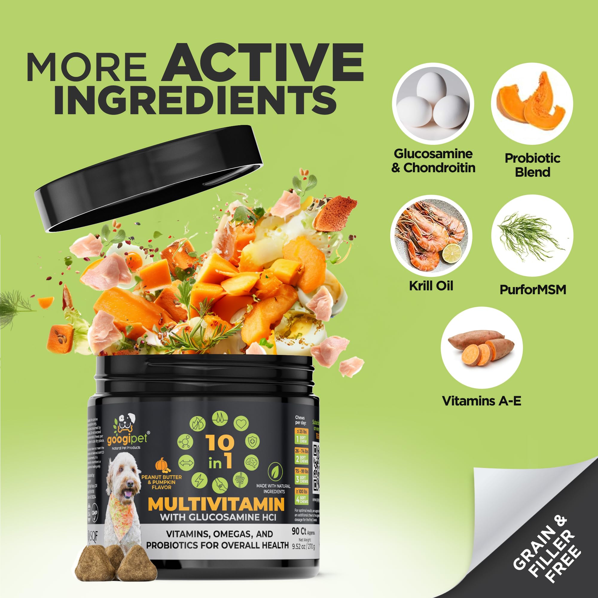 Googipet peanut butter pumpkin flavor chew tastes like treats
