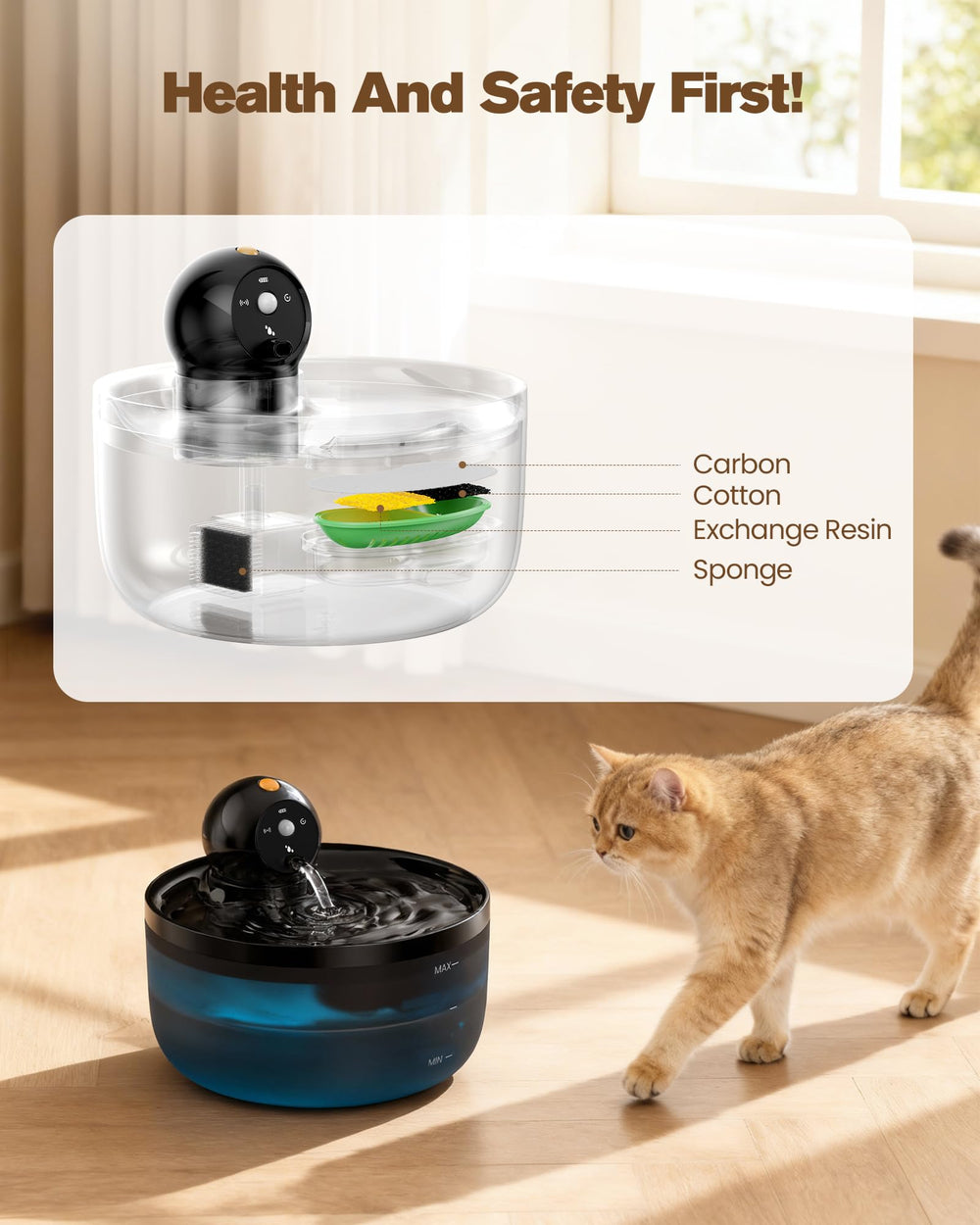 GOOIFUN IPX8 pump for durability and easy cleaning