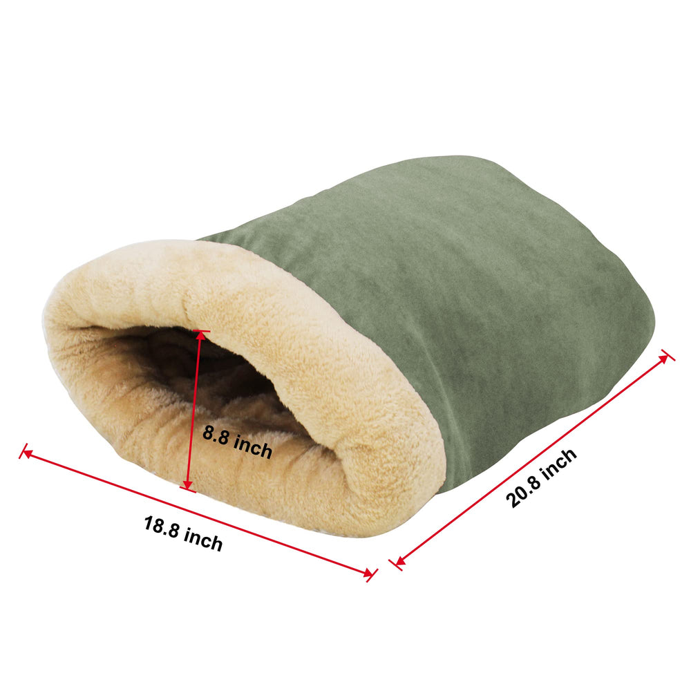 GOOPAWS pod with microfiber lining gives a soft hideaway for pets.