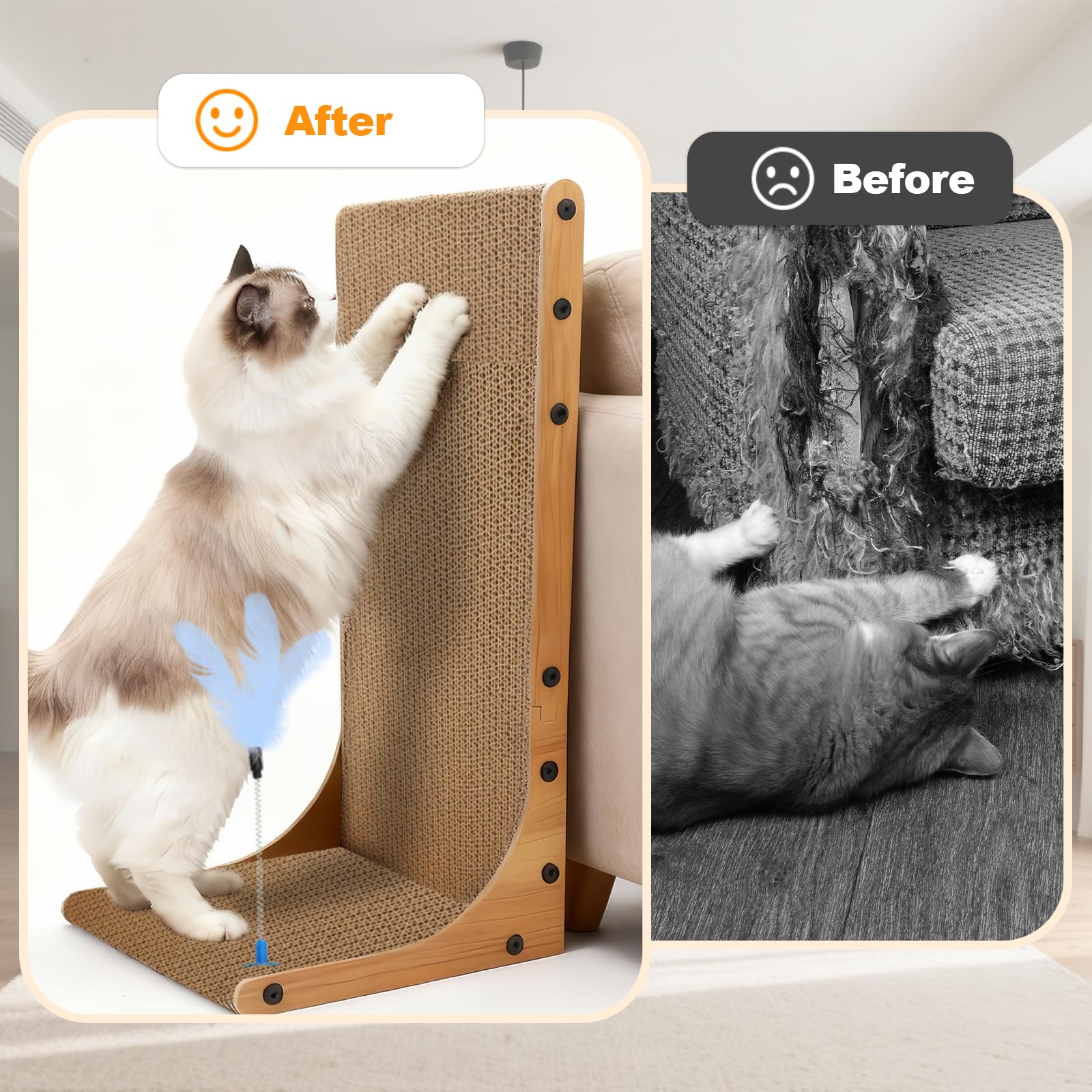Goosheep all-in-one cat scratch solution suits multi-cat homes.
