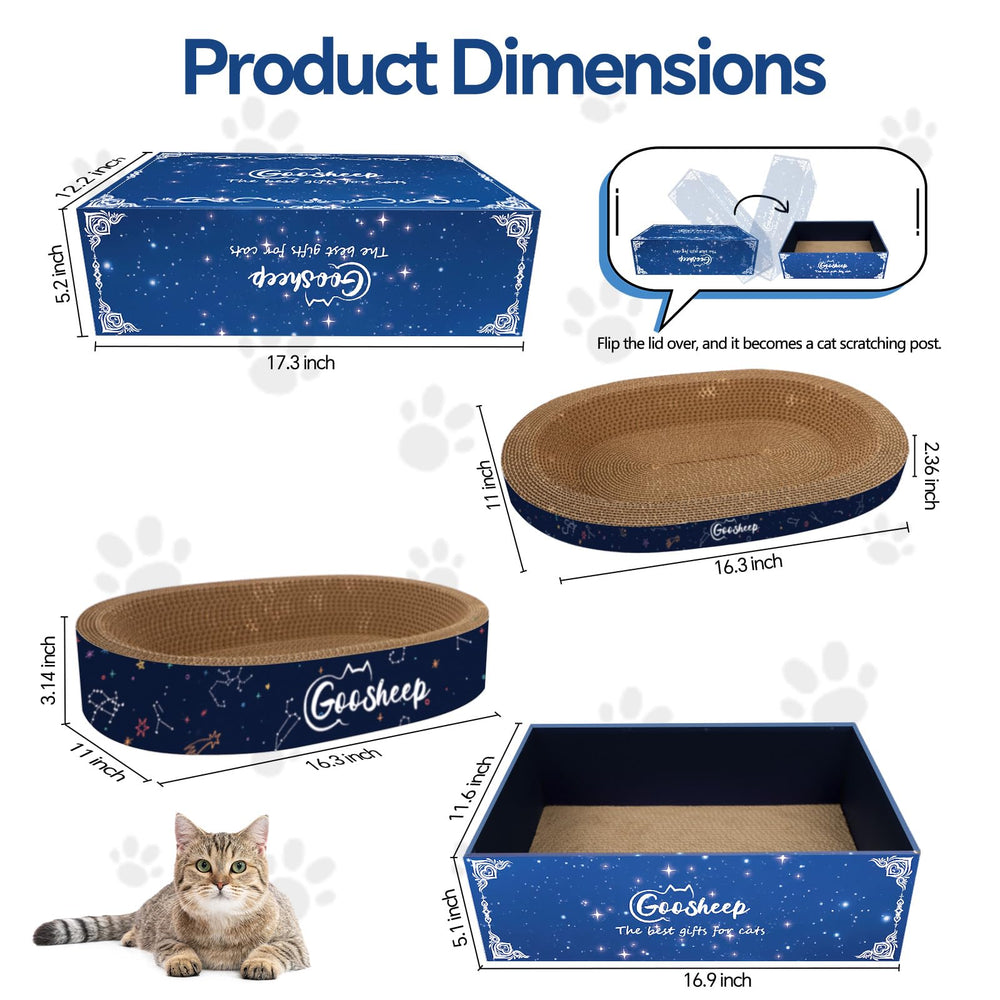Goosheep oval bed with scratching pad for cozy lounging