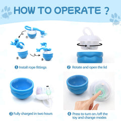 Goosheep dog ball blue fast mode encourages quick chases and exercise.