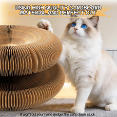 Goosheep durable cardboard scratcher withstands sharp claws for long-lasting use.