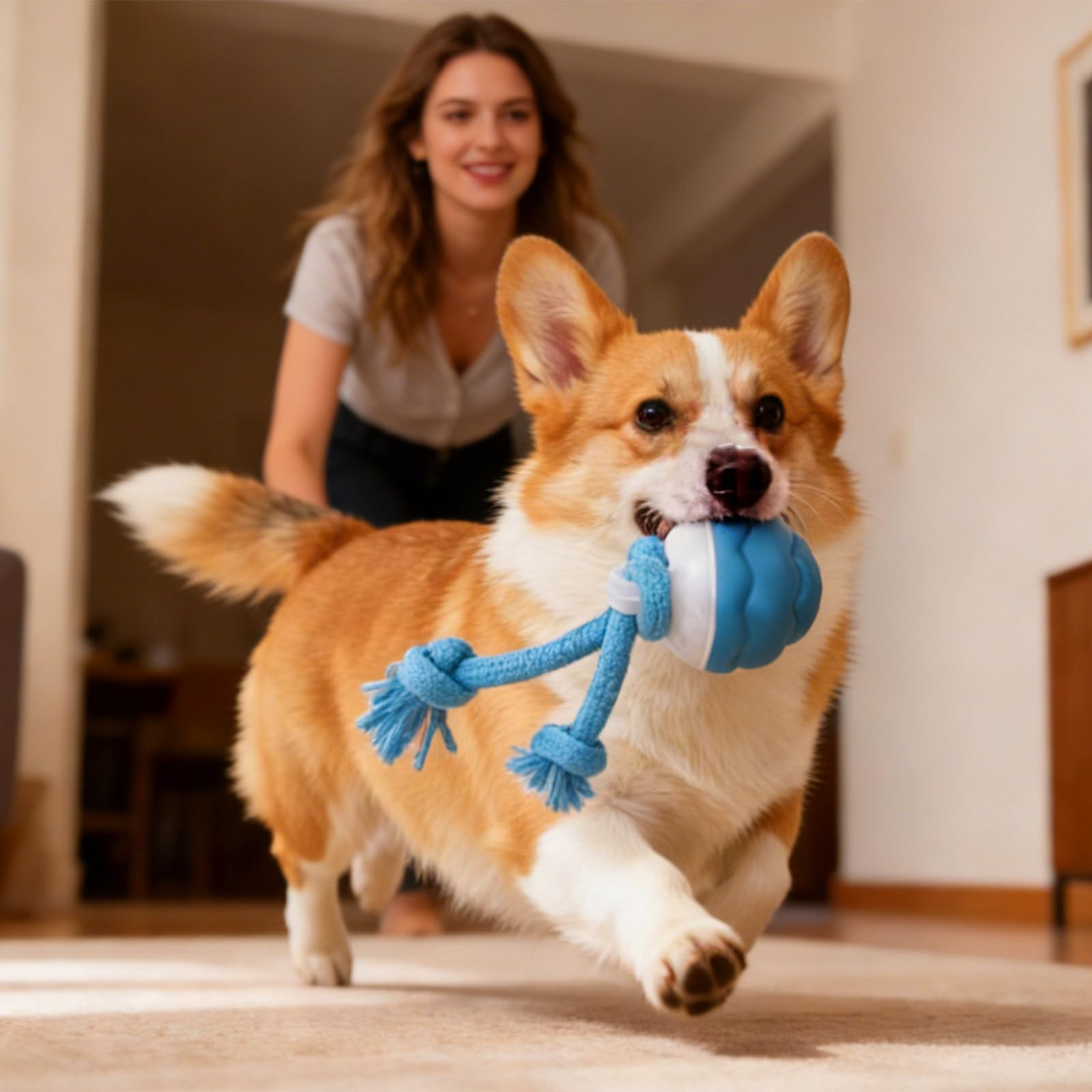 Goosheep durable silicone dog toy withstands chewing and rough play.