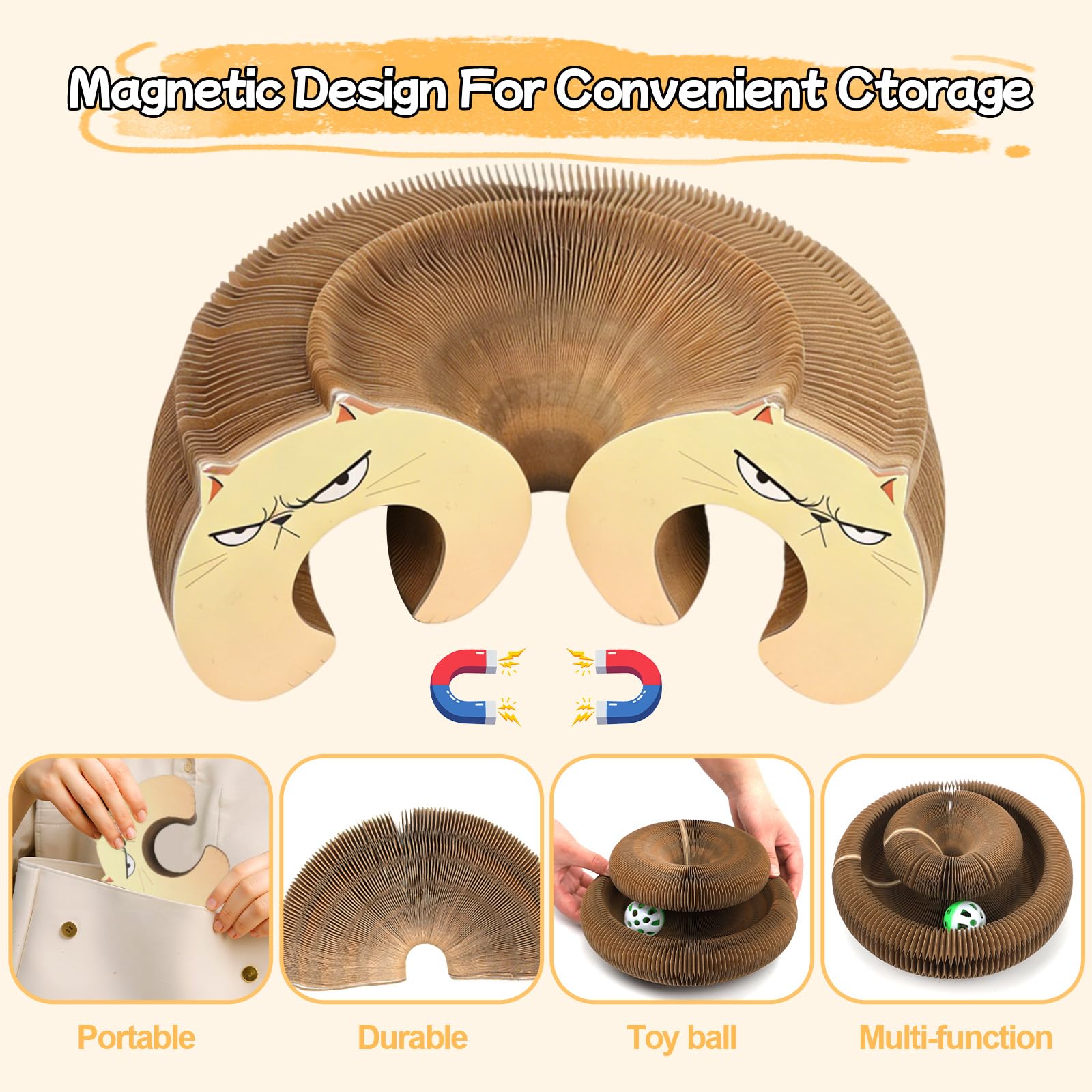 Goosheep wavy-pattern scratcher encourages varied play and scratching.