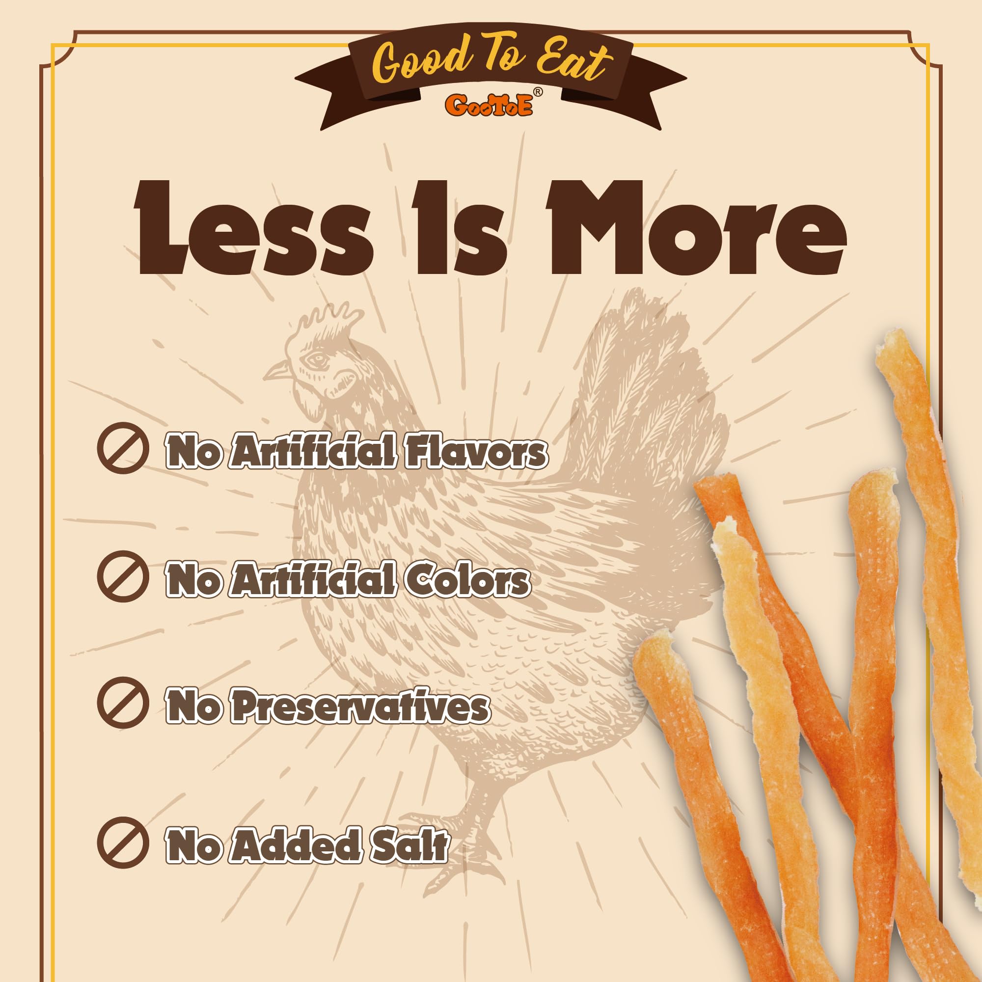 Gootoe all-natural ingredients label emphasizes clean snacking.
