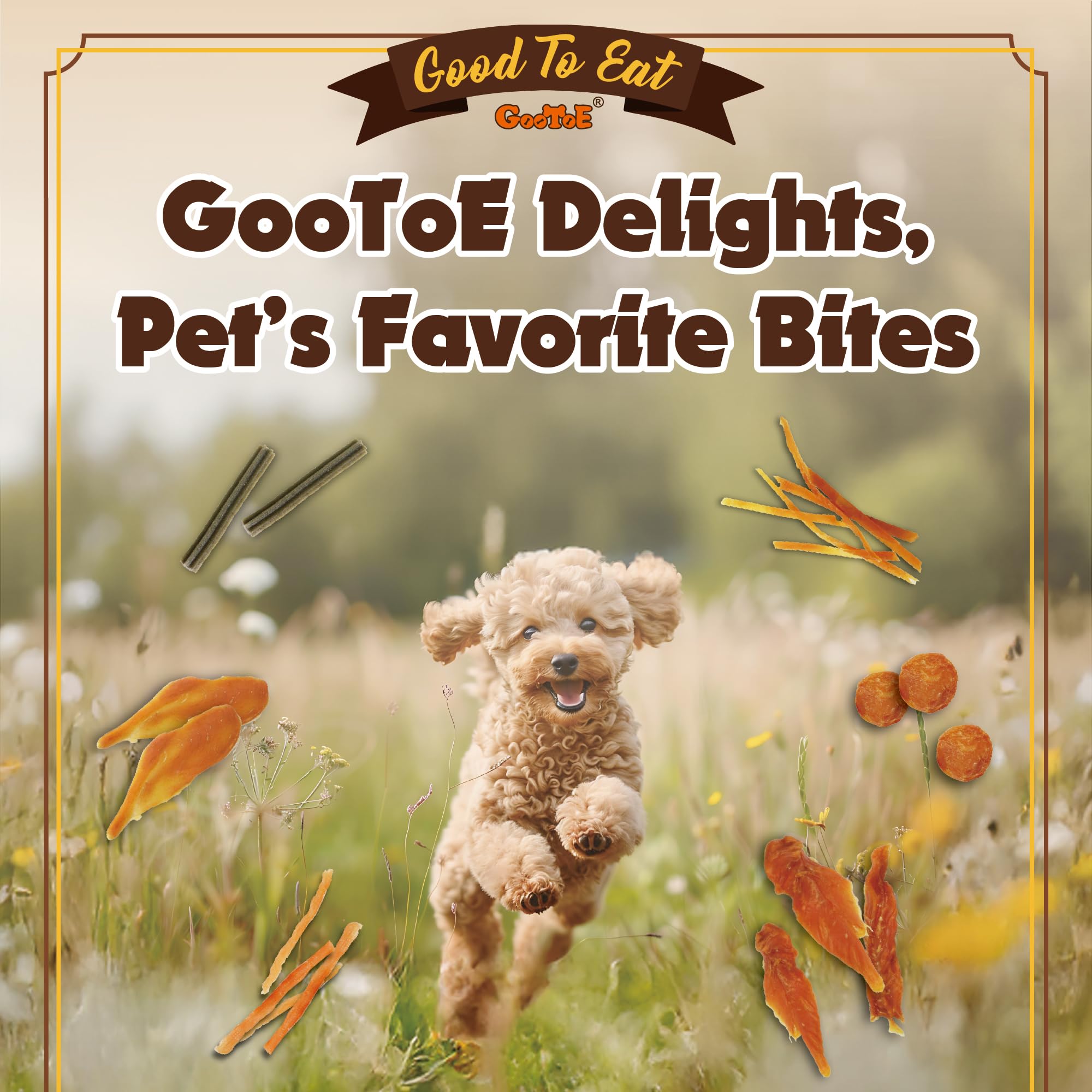 Gootoe 1lb resealable bag keeps treats fresh and convenient