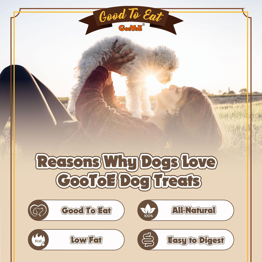 Gootoe gluten-free dog treats chicken flavor without common allergens.