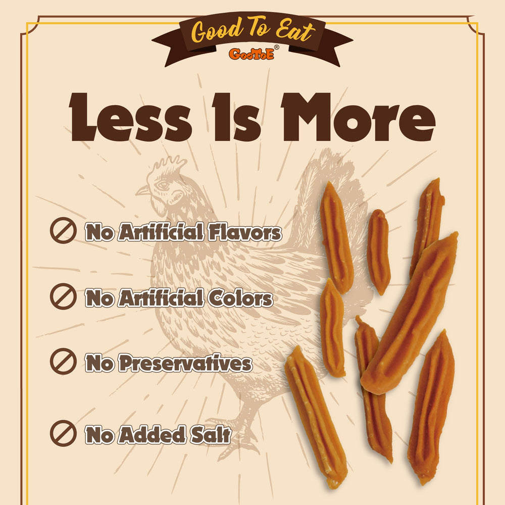 Gootoe hypoallergenic chicken jerky gentle option for sensitive dogs.