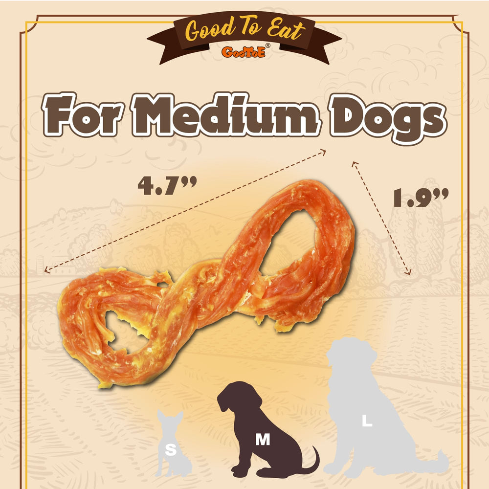 Gootoe turkey tendon dog chew closeup showing natural texture.
