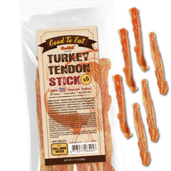 Gootoe turkey tendon dog chew with a firm texture for longer chewing sessions.