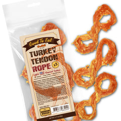 Gootoe turkey tendon dog treats 3-pack for medium breeds.