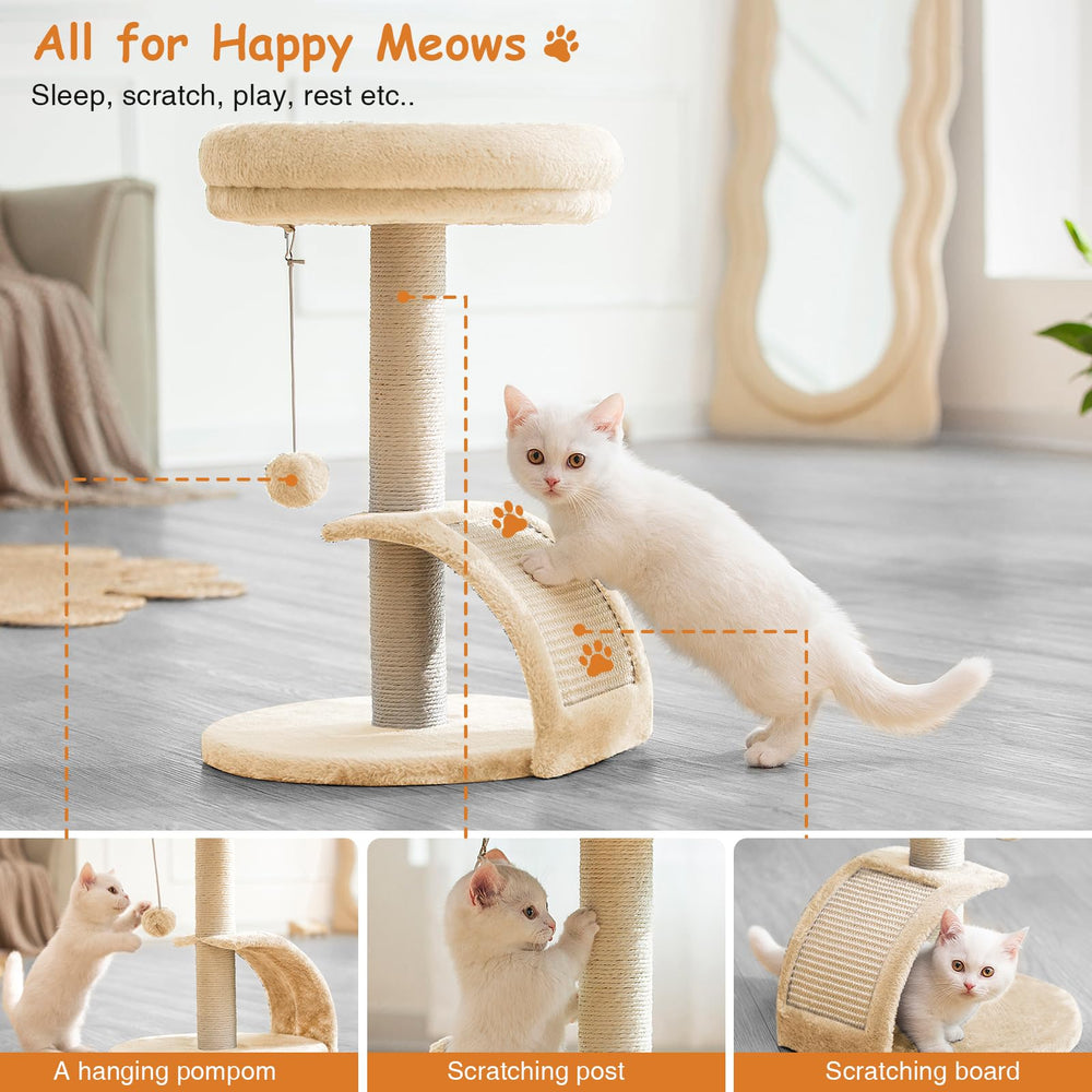 Goozii cat tower scratch ramp helps easy access and play.
