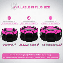 Goozii large playpen interior demonstrates roomy space for pets up to 50 lb.