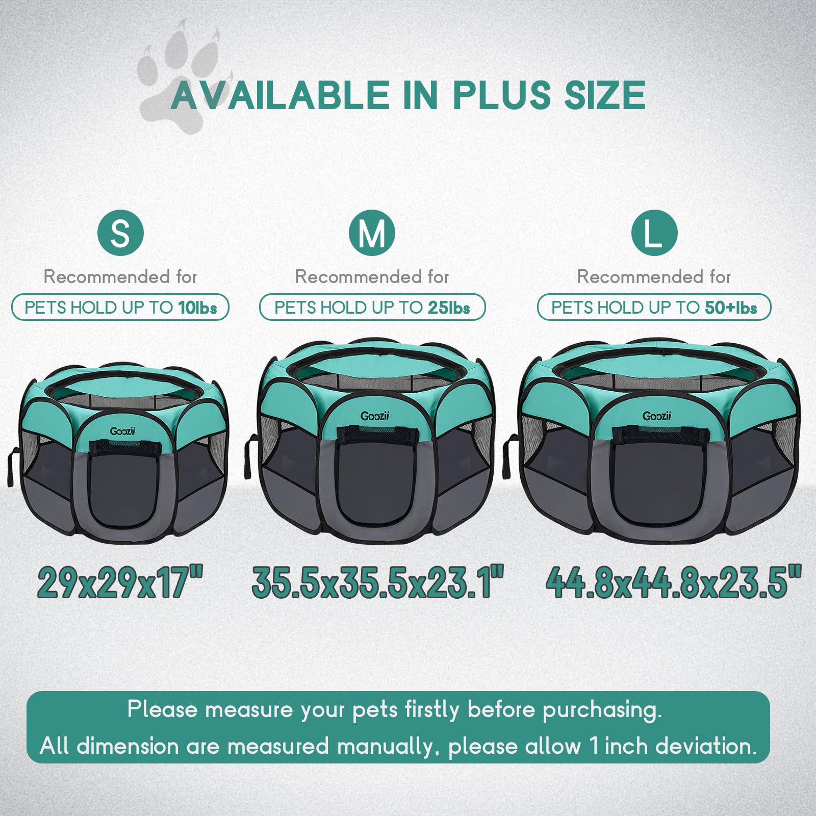 Goozii Pet Cat Playpen eight-panel design for roomy enclosure