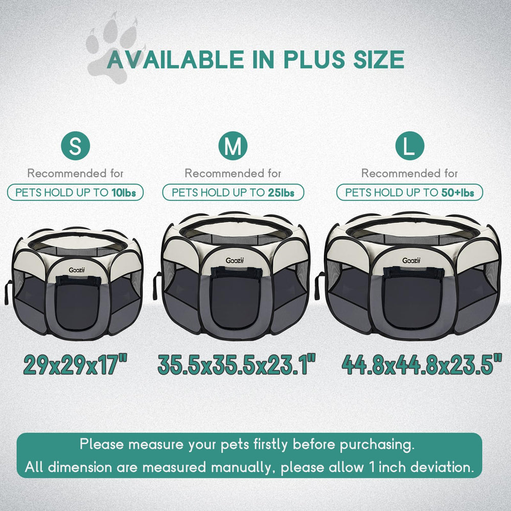 Goozii indoor-outdoor playpen versatile for travel and camping.