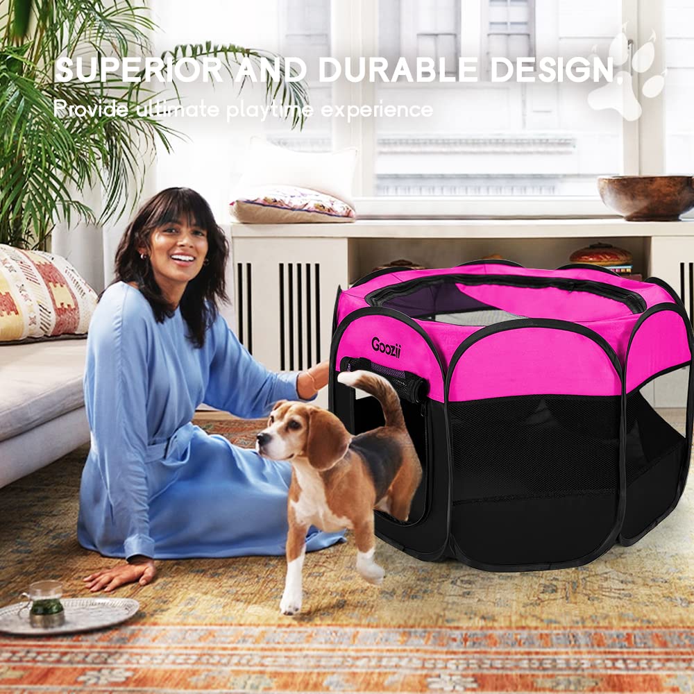 GOOZII playpen foldable setup for quick travel and camping