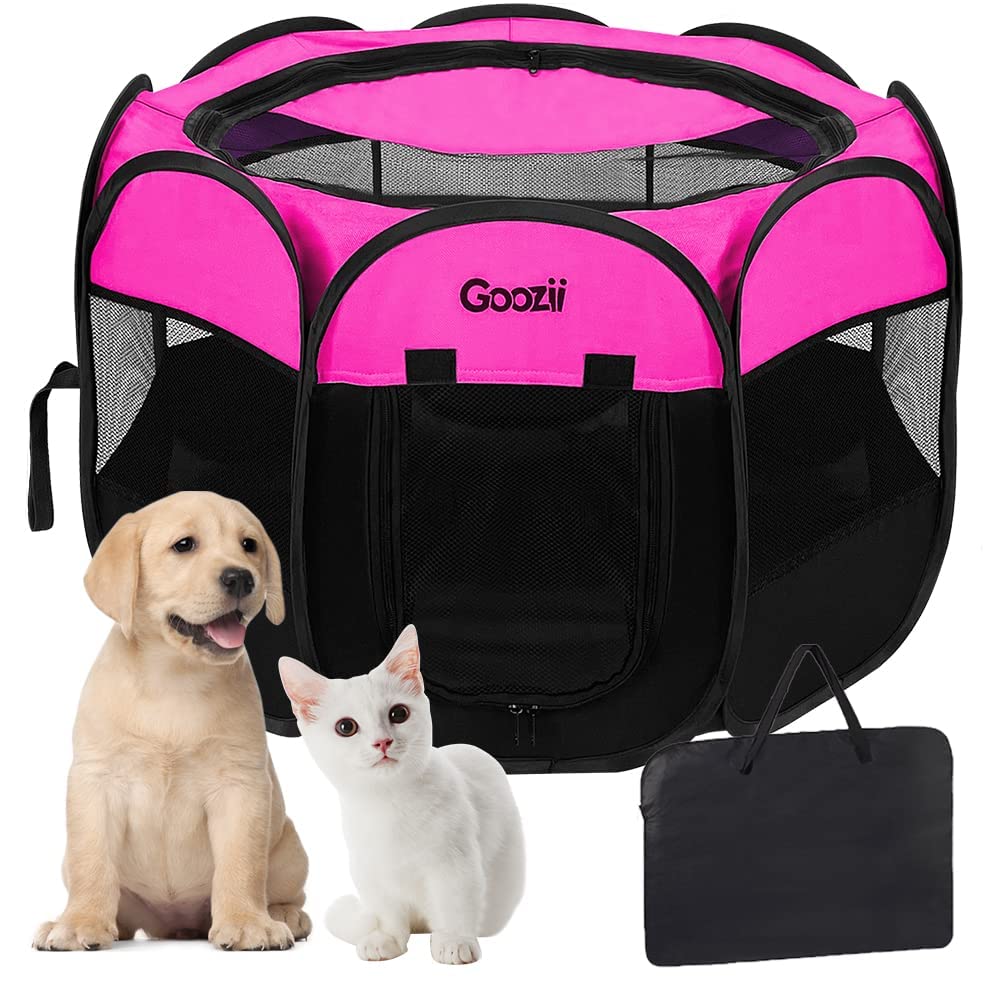 GOOZII pet playpen with spacious interior for cats and small dogs