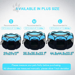 Goozii portable dog playpen interior space showing roomy area for small pets.