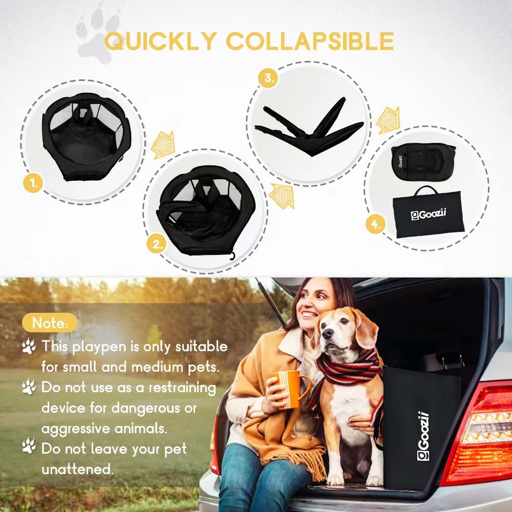 Goozii Playpen folded storage bag for quick packing and travel