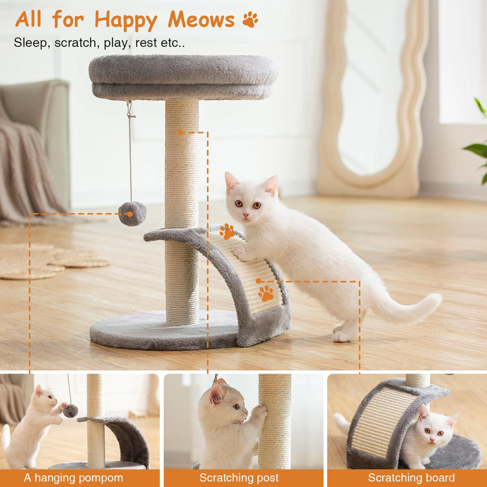 Goozii cat tree floor ramp enables easy access for kittens.
