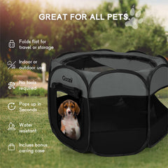 Goozii collapsible pet playpen suitable for indoors or outdoors