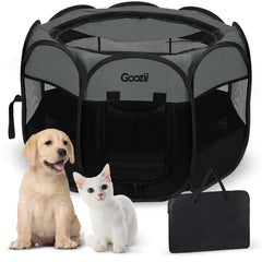 Goozii portable dog playpen folded for travel