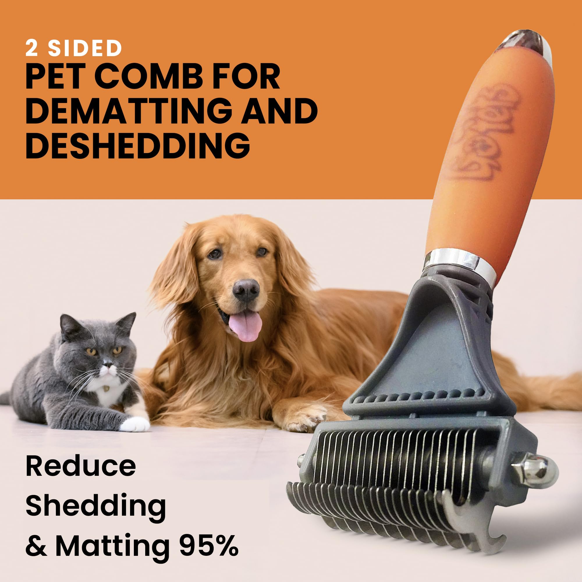 GoPets 12-blade dematting comb for tackling mats and knots.
