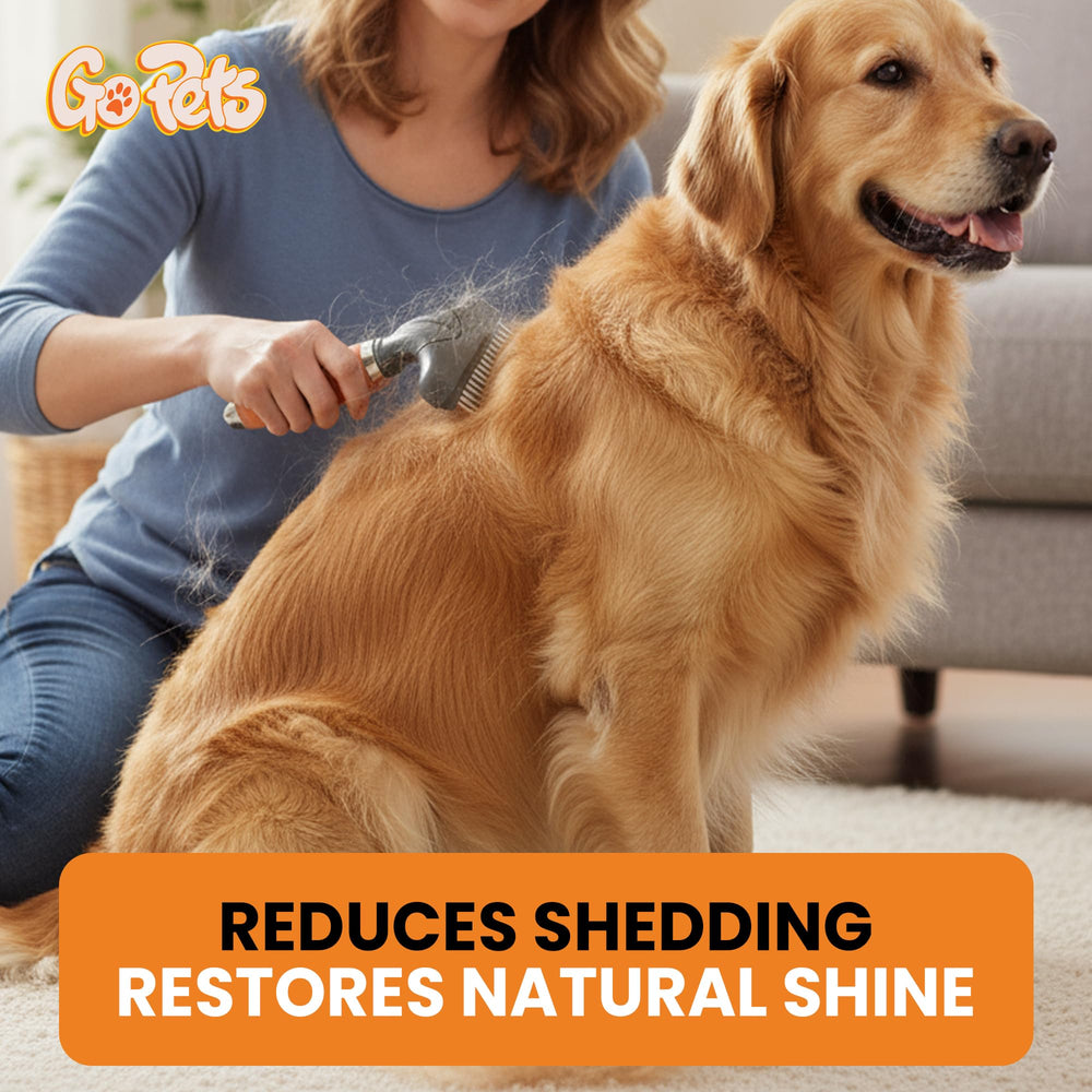 GoPets detangling aid helps reduce mats and keep fur soft.