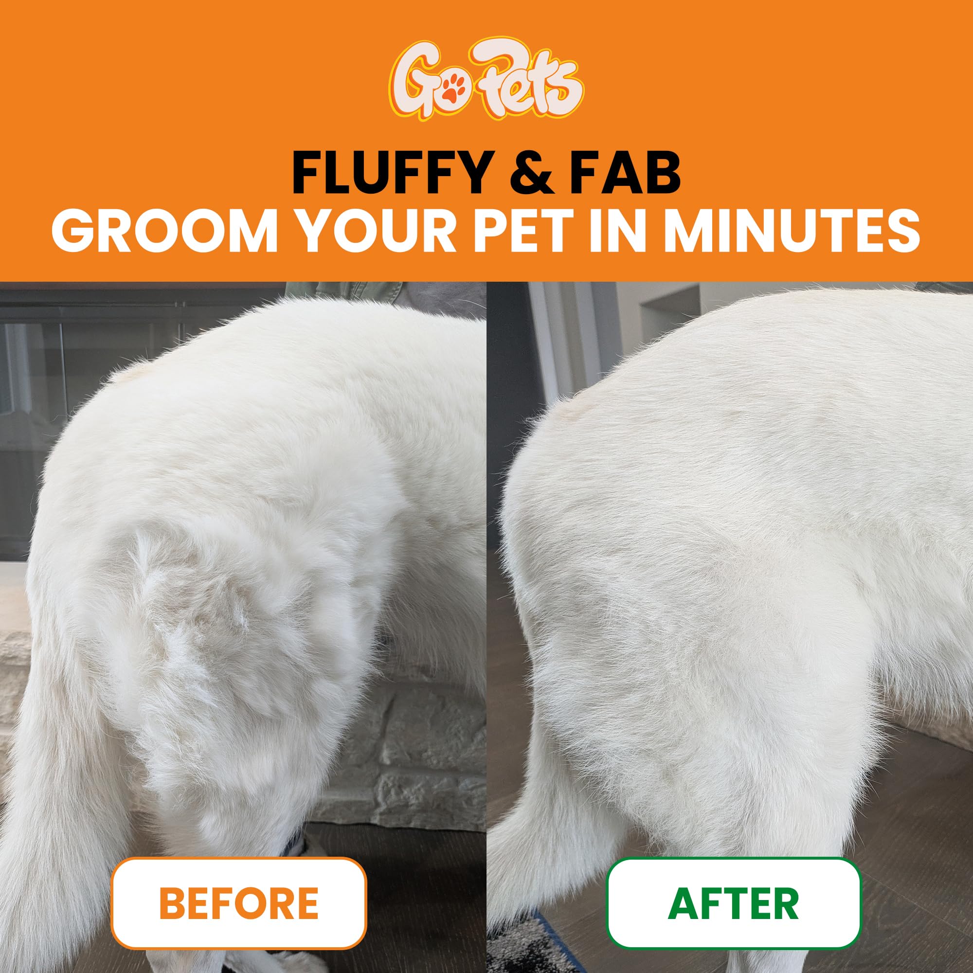 GoPets undercoat rake for dogs and cats supports shedding control.