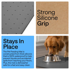 GORILLA GRIP BPA-free pet mat for safe meals and water