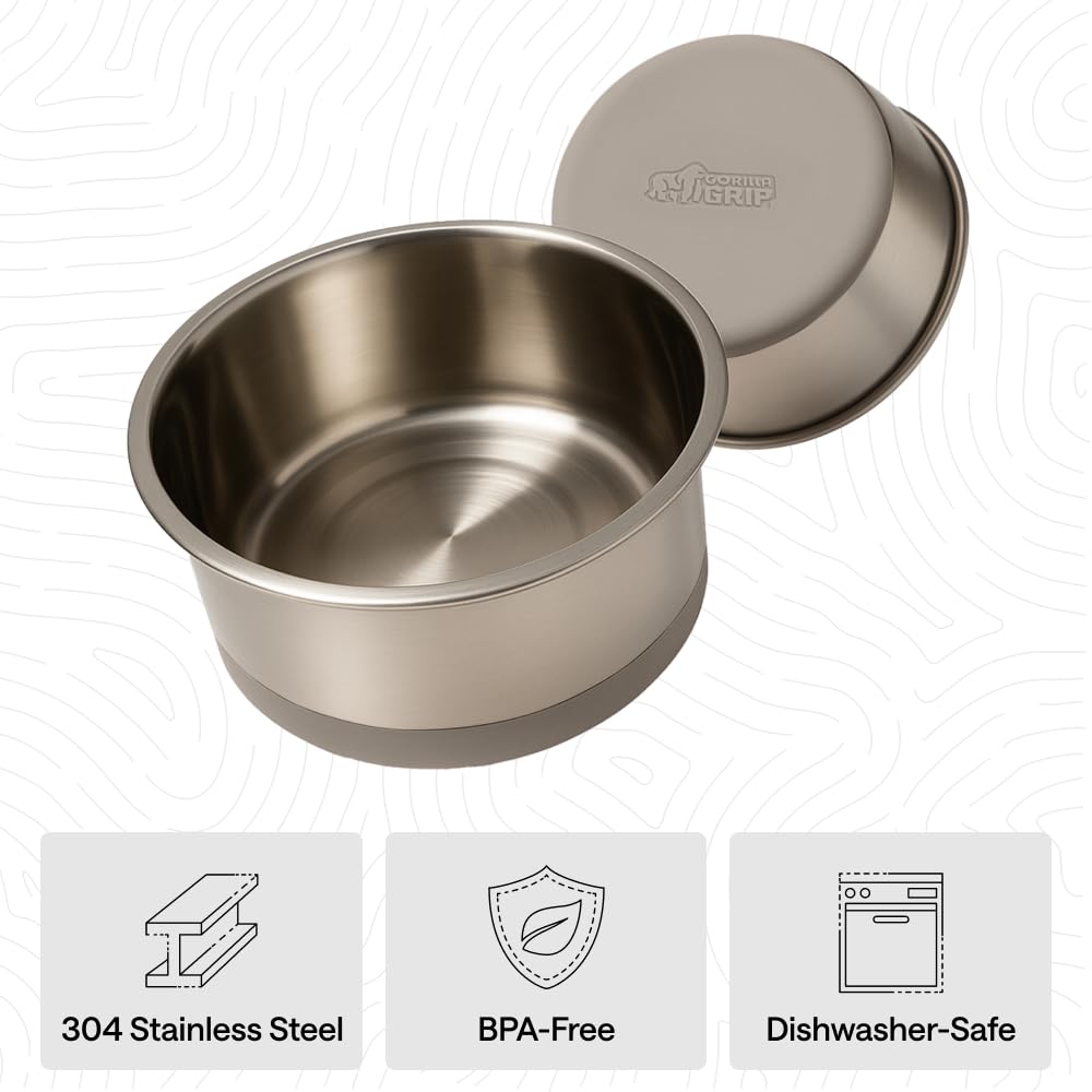 GORILLA GRIP BPA-free food-grade bowls are pet-friendly.