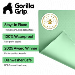 GORILLA GRIP BPA-free silicone mat keeps bowls stable during meals.