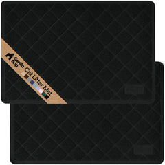 GORILLA GRIP cat litter mat with coil mesh top traps litter and protects floors.