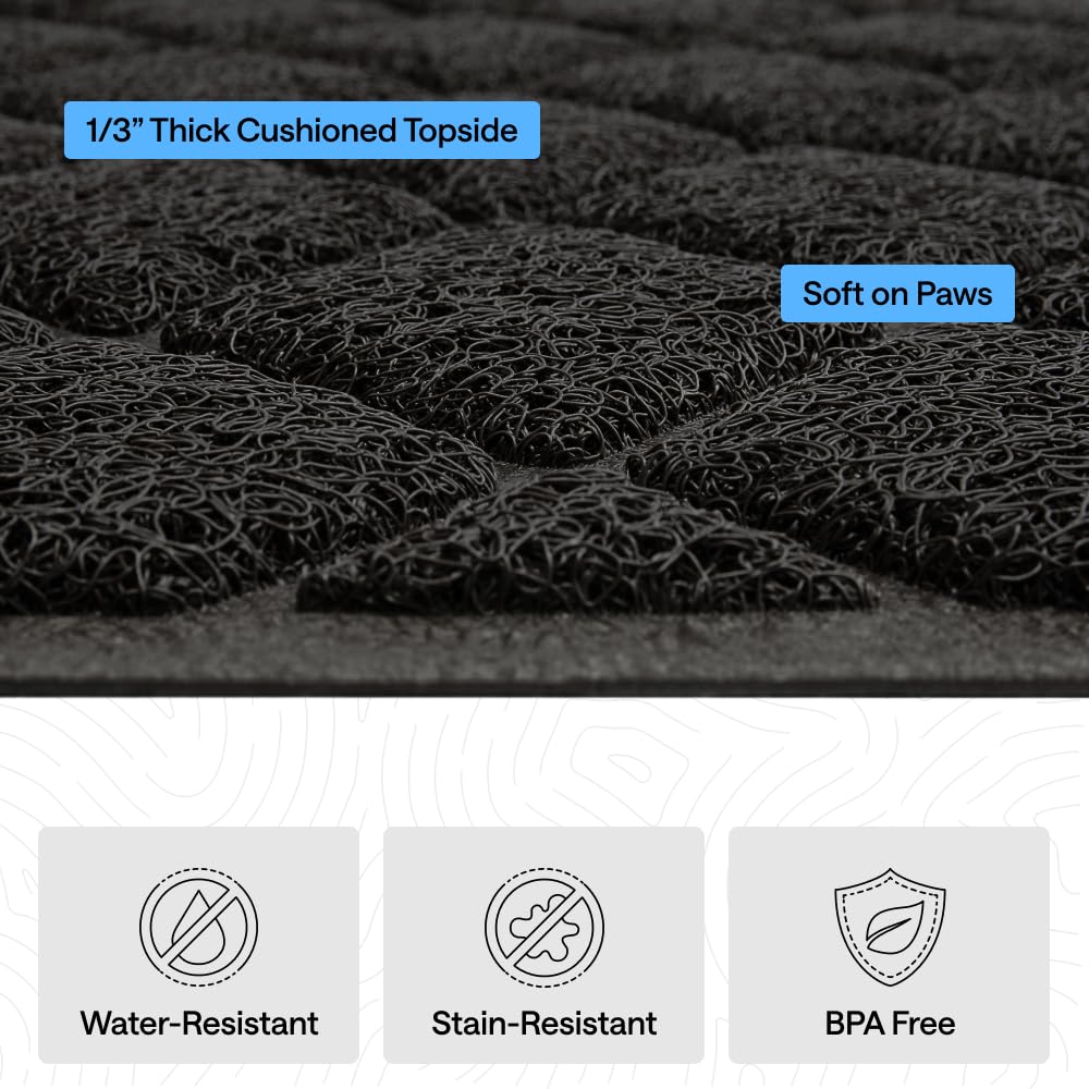 GORILLA GRIP mat easy to clean by rinsing or vacuuming debris.