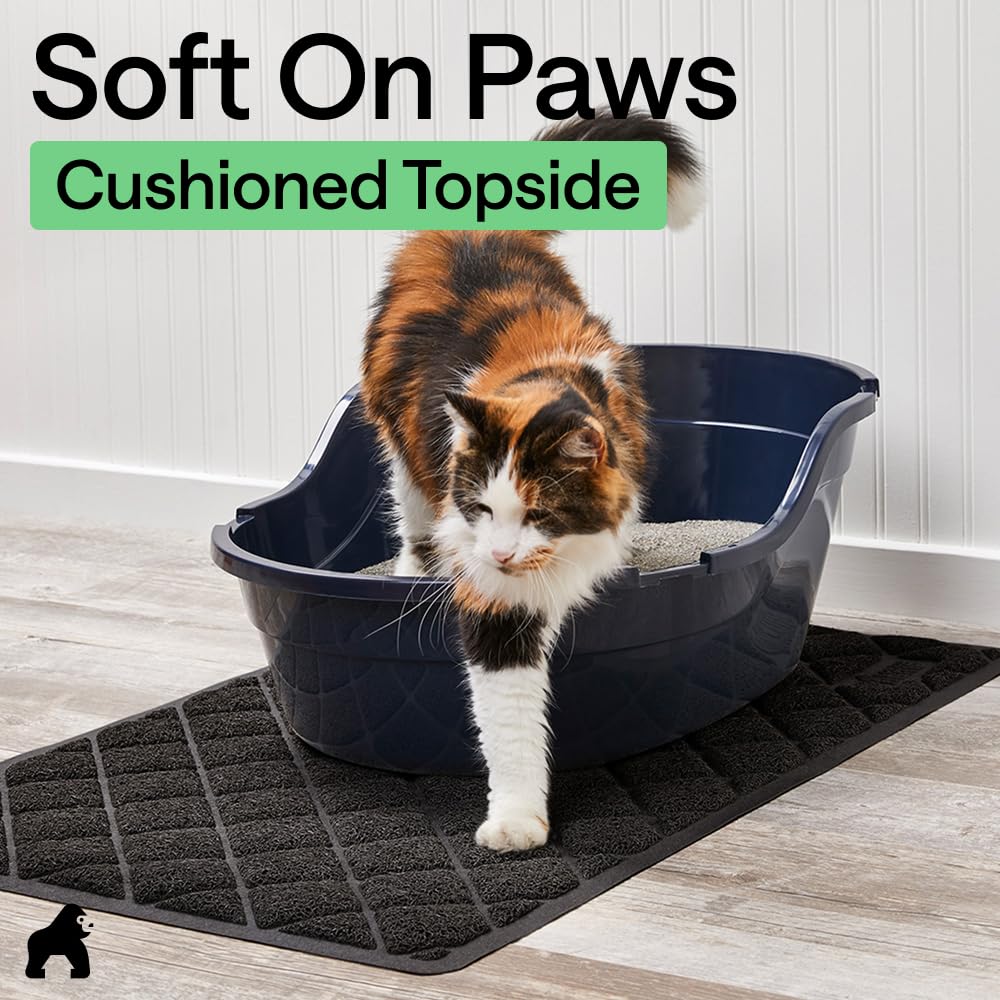 GORILLA GRIP provides 47x35 inch coverage for litter boxes.