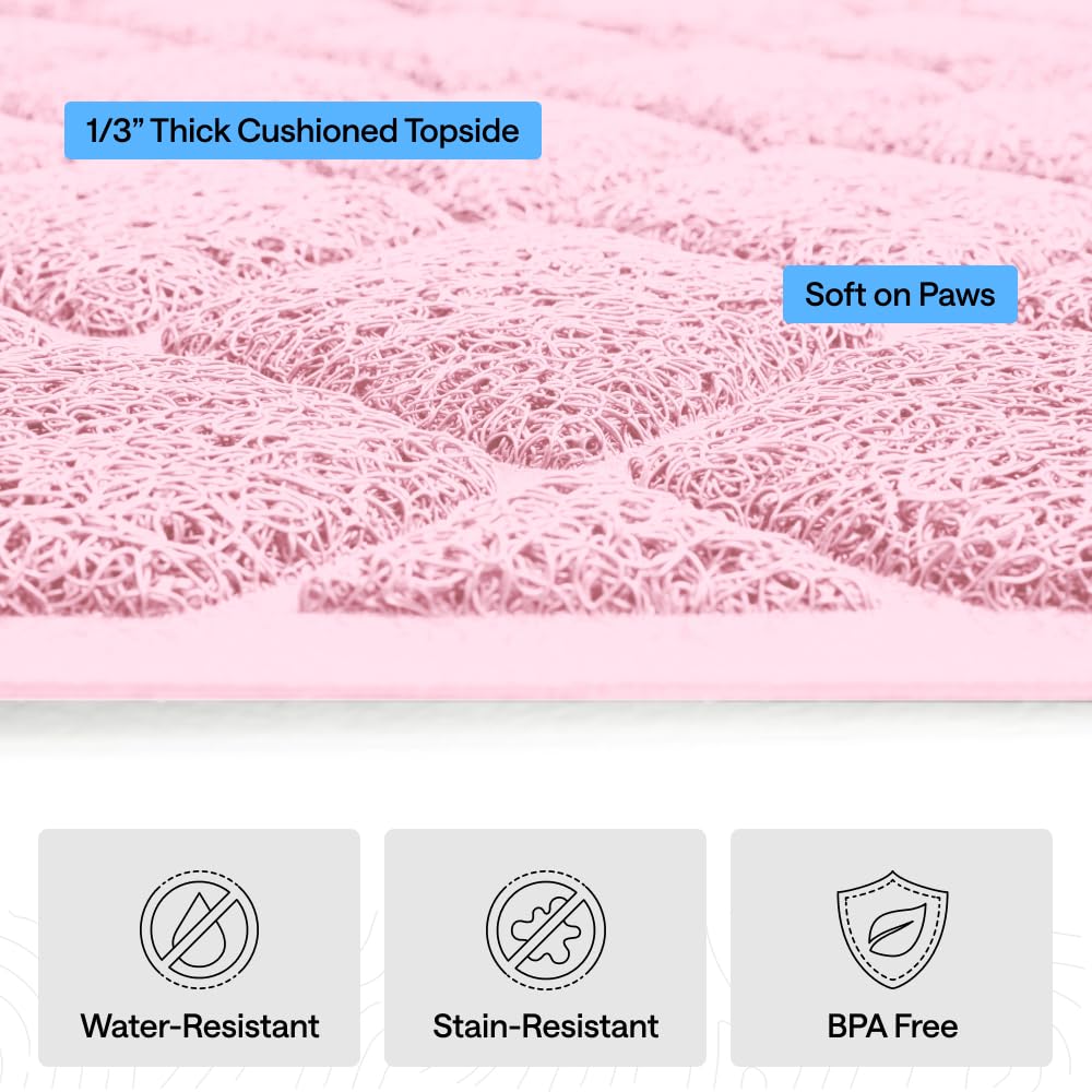 Water-resistant design blocks liquids from reaching your floor
