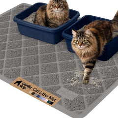 GORILLA GRIP cat litter mat with coil mesh traps litter effectively, keeping floors cleaner.