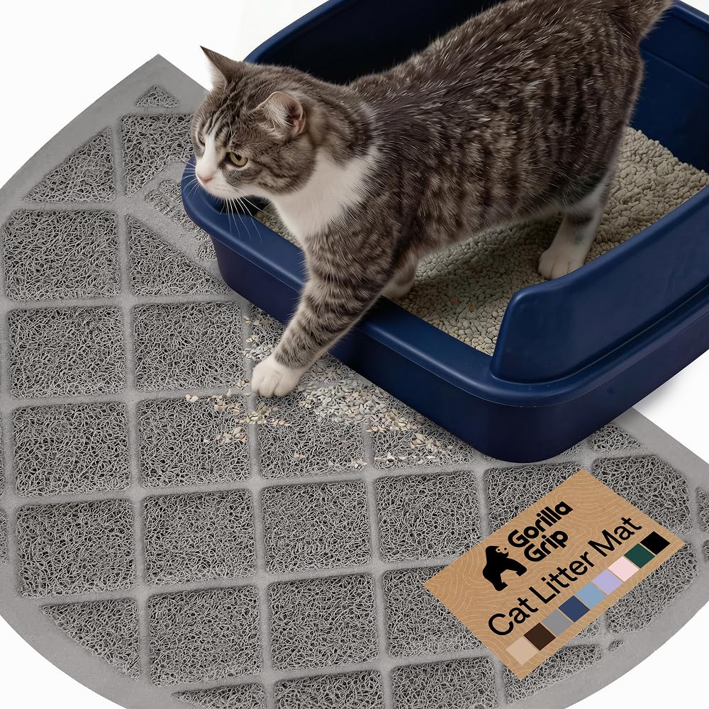 GORILLA GRIP cat litter mat coil mesh traps litter to keep floors clean