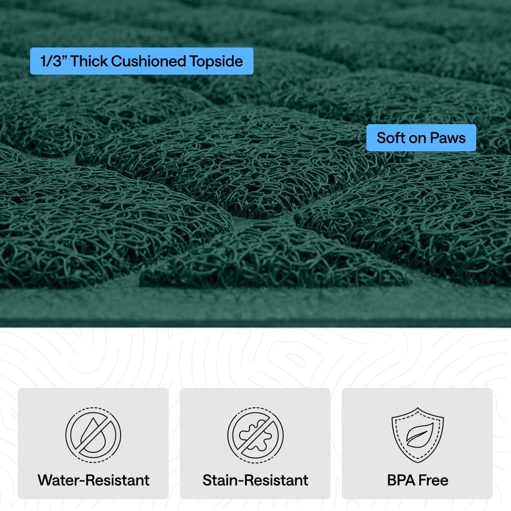 GORILLA GRIP Cat Litter Mat easy cleaning via rinse or vacuum.