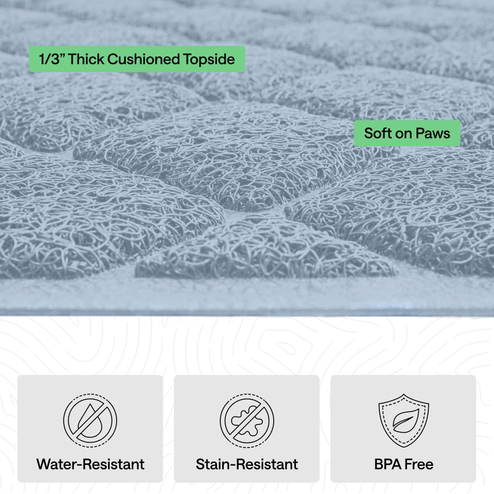 Gorilla Grip mat is easy to clean by vacuuming or rinsing