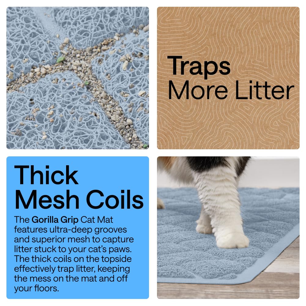 GORILLA GRIP water-resistant mat protects floors from moisture and splashes