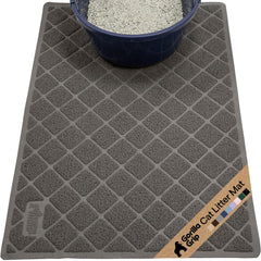 Gorilla Grip mat with coil mesh traps litter at the box edge