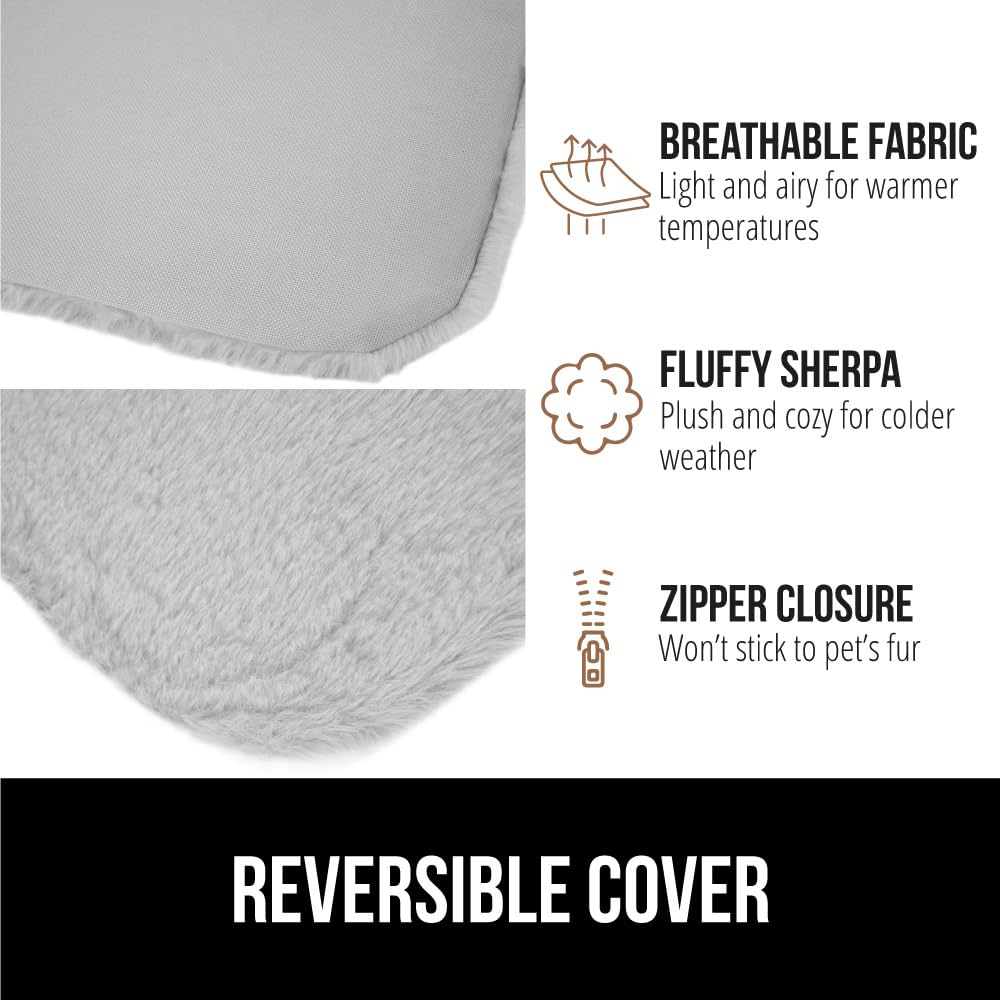 GORILLA GRIP cat window perch reversible Sherpa cover for all seasons.