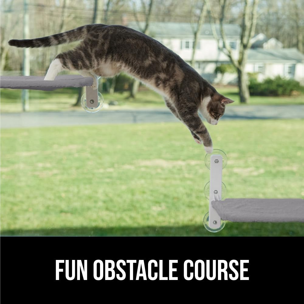 GORILLA GRIP cat window perch available in three sizes for most cats.